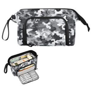 J JOYSAY Black White Classic Camo Pencil Case Large Capacity Pencil Pouch for Girls Boys Markers Storage Cute Pencil Case for Boys Travel