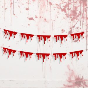 dohia dripping blood banner halloween glitter red bloody garland vampire diaries zombie horror themed hanging ornament halloween party decorations d3-lxlhds