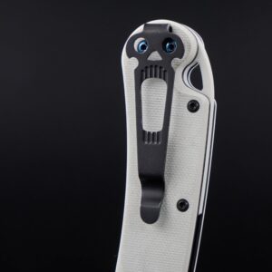 Generic Zhalo Stormtrooper EDC folding knife by Daggerr (white handle and black stonewash blade), FM02-2WTBW