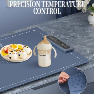 Food Warming Mat, Electric Warming Tray, Portable and Rollable, Premium Silicone Nano-Material, Fast Heating, 3 Temperature Settings & Auto Shut-Off for Buffet, Party, Thawing