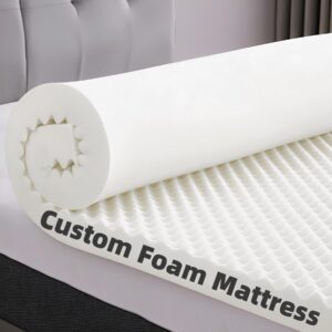 sincere custom 2"-3 in-4 inch foam mattress topper, cut to twin full queen king size bed topper, soft firm mattress pad for sleeper sofa couch rv chair cushion pillow top, soundproof foam sponge