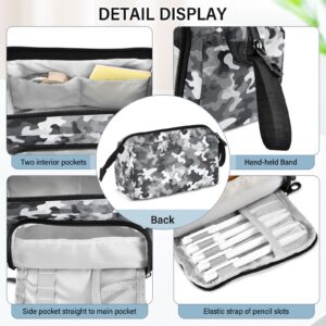 J JOYSAY Black White Classic Camo Pencil Case Large Capacity Pencil Pouch for Girls Boys Markers Storage Cute Pencil Case for Boys Travel