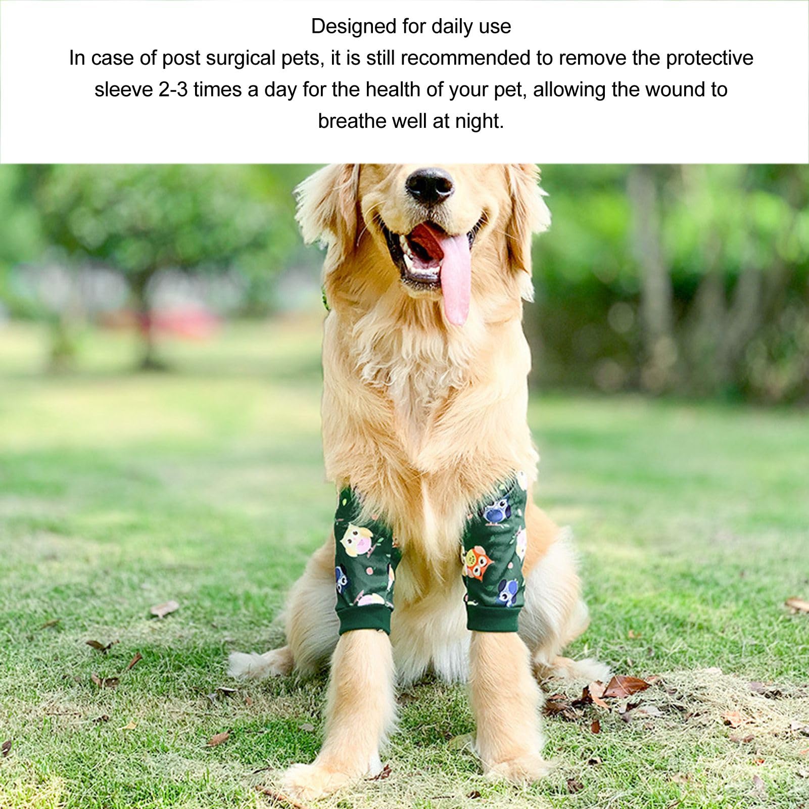 AYNEFY Dog Front Legs Recovery Suit,Soft Dog Protective Elbow Braces Dog Recovery Sleeves After Surgery with Elastic Band for Pet Wounds Prevent Licking Bite Being Wet and Infected (XL)