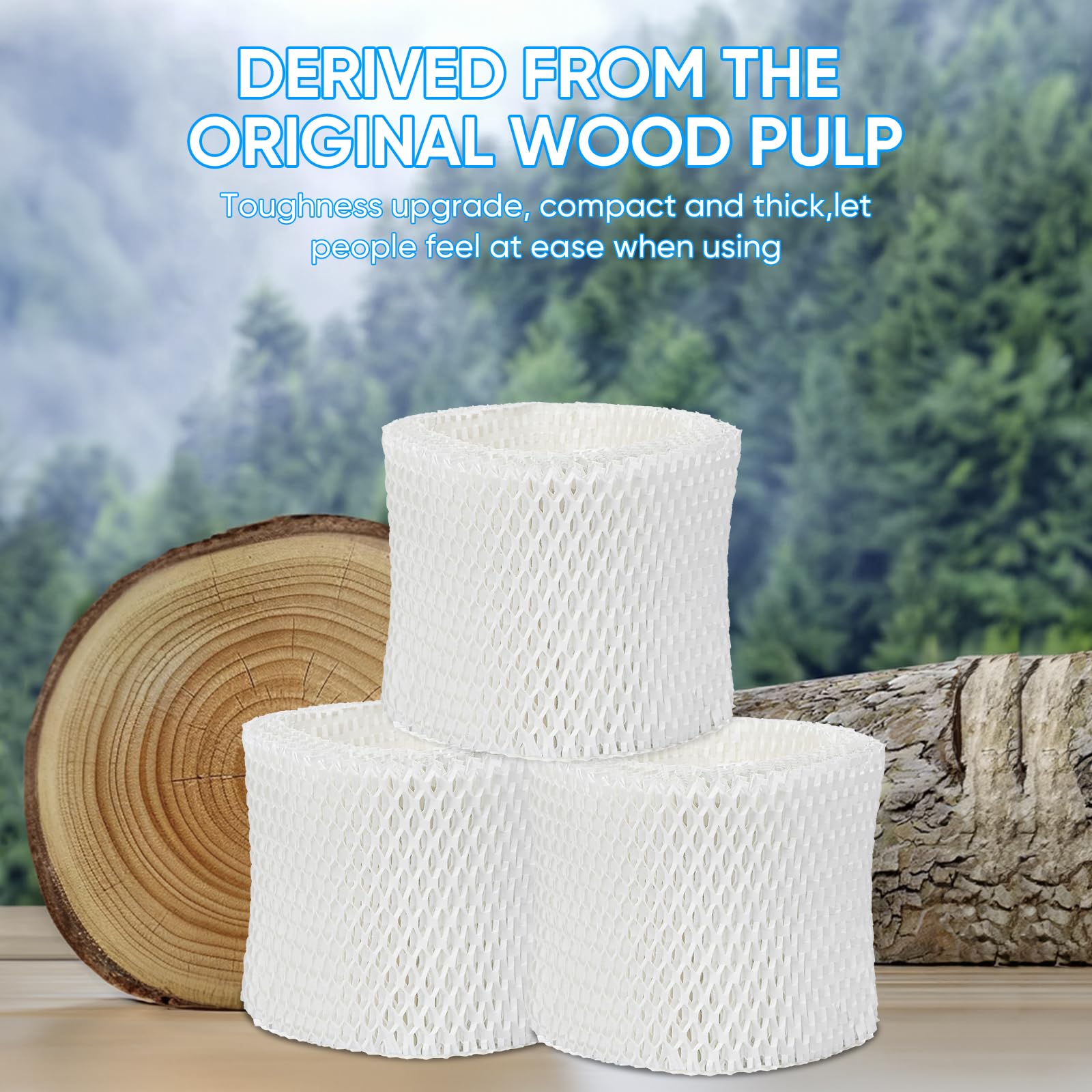 BIHARNT 6 Pack Humidifier Filters HAC-504 Replacement for Honeywell Humidifier Filter, Filter A Humidifier Filter Replacement for HCM300/350/600/700 Honeywell Humidifier, White