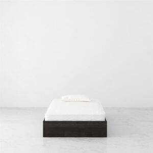 Signature Sleep Magnus Platform Bed Frame and Mattress Set, Twin, Black Oak