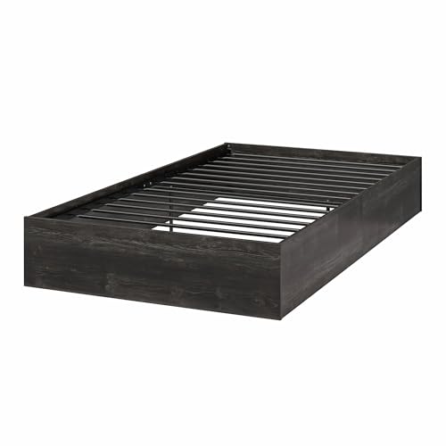 Signature Sleep Magnus Platform Bed Frame and Mattress Set, Twin, Black Oak