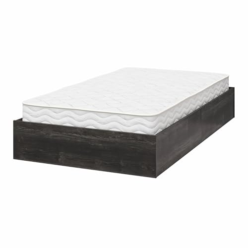 Signature Sleep Magnus Platform Bed Frame and Mattress Set, Twin, Black Oak