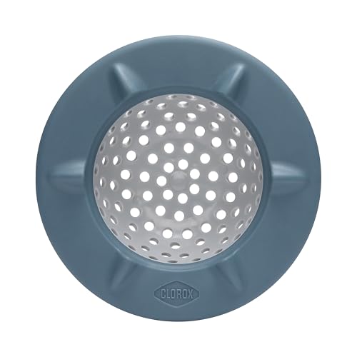 Clorox KeptClean Smart Waterflow Sink Strainer, Steel Blue