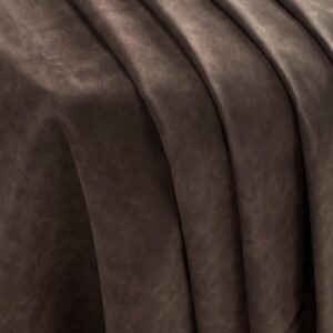 HYANG Soft Synthetic PU Fabric Material Faux Leather Sheets 1 Yards 54" x 36", 0.7~0.8 mm Thick for Upholstery, DIY Crafts, Frosted Soft Faux Suede Fabric (Coffee Color)