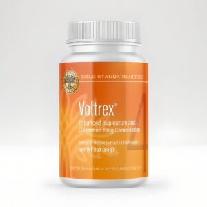 Voltrex Ligament and Spinal Cord Inflammation Relief for Dogs by Gold Standard Herbs, All Natural Bupleurum and Cinnamon Twig, 85 gram powder, White