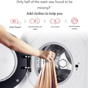 3kg Mini Wall-mounted Washing Machine, Full-Automatic Washing Laundry Machine with Hot Air Dryer, Underwear Washer with High Temperature Boiling, Space-Saving for Apartment Hotel Home