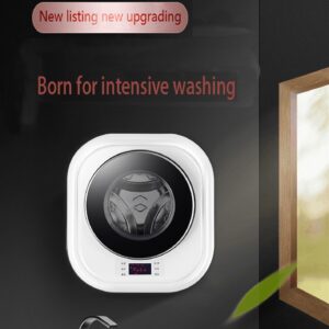 3kg Mini Wall-mounted Washing Machine, Full-Automatic Washing Laundry Machine with Hot Air Dryer, Underwear Washer with High Temperature Boiling, Space-Saving for Apartment Hotel Home