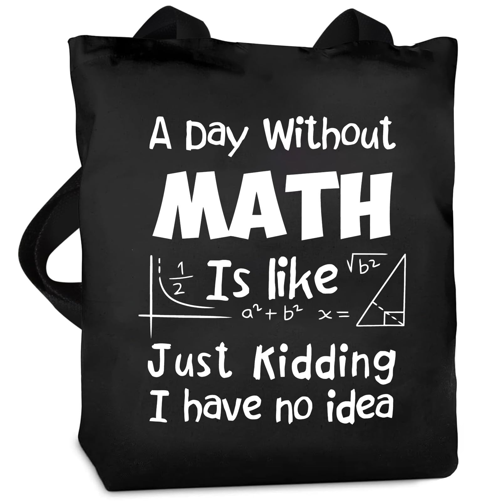 dealzilla Math Teacher Bag Gifts for Math Teachers Women A Day Without Math Canvas Bag Christmas Appreciation Gift for Female Math Teacher from Student Thank You Math Teacher Present