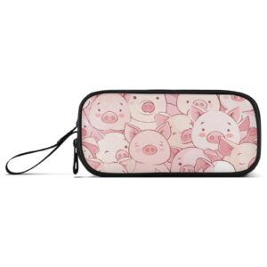 j joysay cute pink pigs pencil case pouch big capacity pencil bags with zipper portable pencil box large marker case for adults teens kids