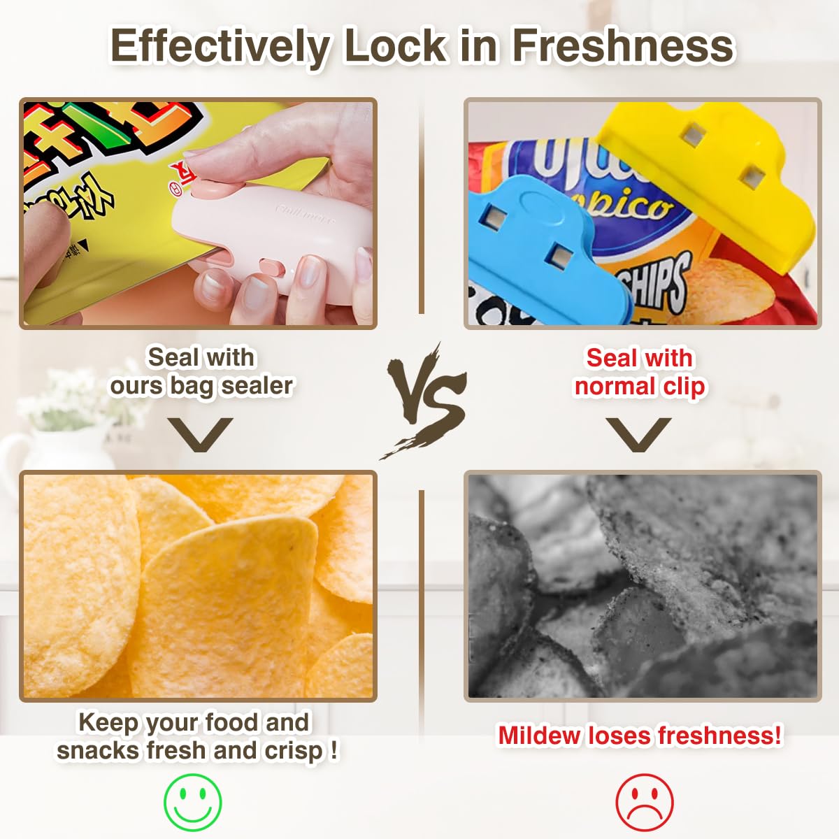 Mini Bag Sealer, USB-C Rechargeable Bag Sealer, Cute Little Pig Heat Seal, Gently Pull to Quickly Seal, Convenient for Storing Snacks, Fruits, Food, and Daily Necessities, Beautiful Kitchen Gadgets