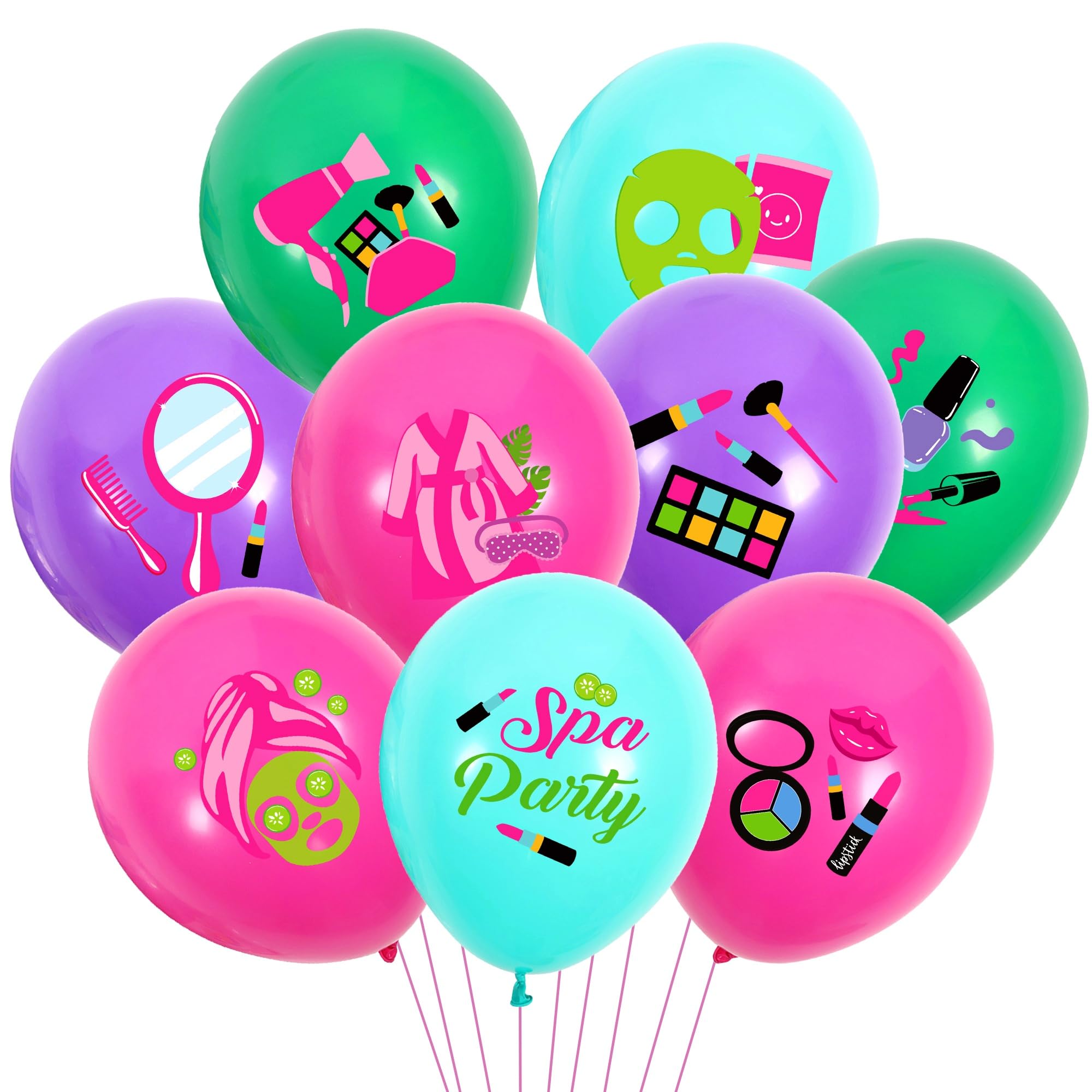 45PCS Spa Balloons Spa Party Decorations Makeup Birthday Party Decorations Cosmetics Themed Spa Party Supplies for Girls Spa Day Bride Shower