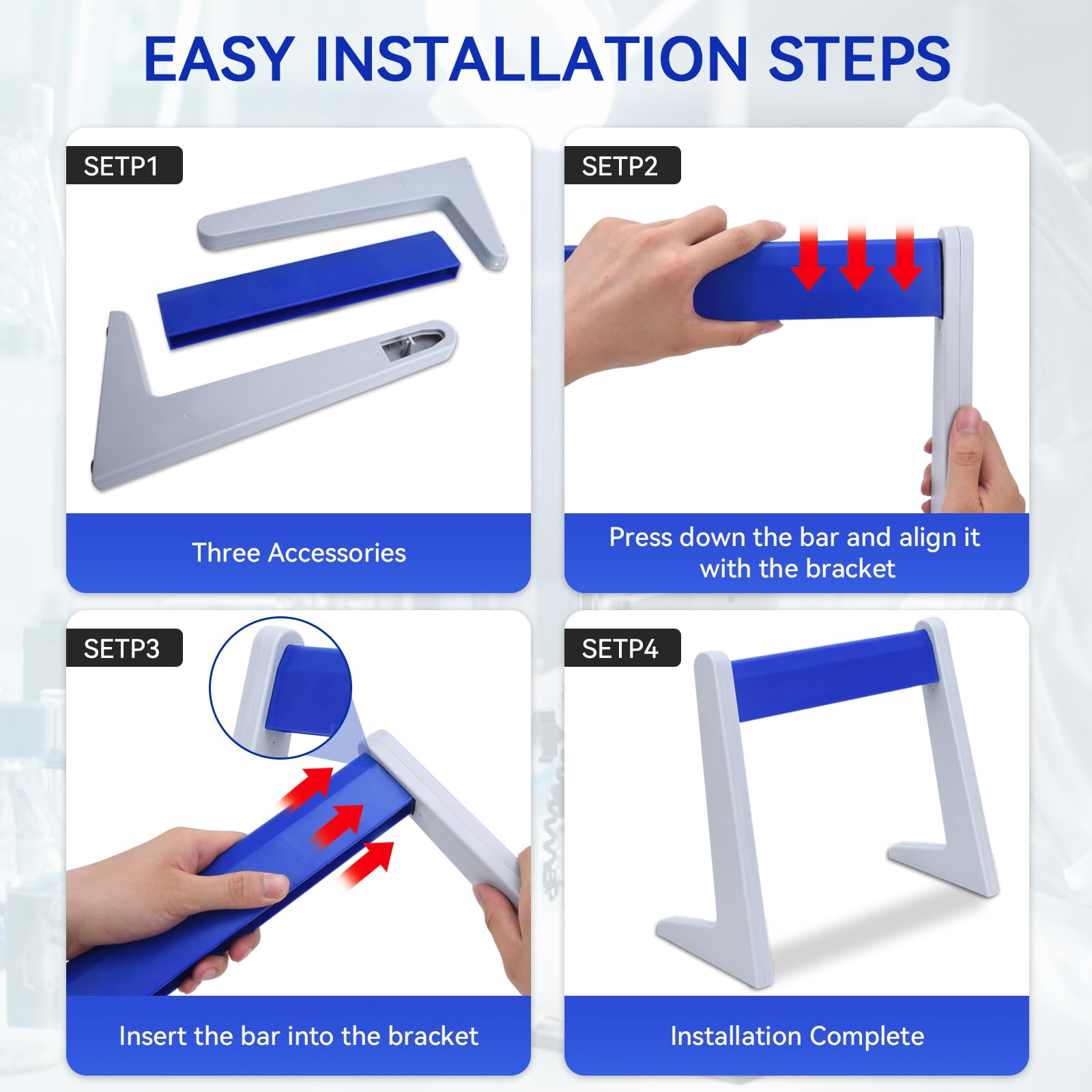 Plastic lab Pipette Rack Holder Stand Scientific Lab Linear Pipettor Holder Stand Bracket for Hanging 7-8 Laboratory Micropipette