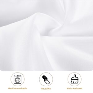 Fixwal 6 Pack White Table Cloth for Rectangle Table, 70 x 120 Inch Polyester Fabric Tablecloths Rectangular, Table Covers 6-8ft for Party, Banquet, Dining, Wedding, Graduation