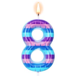 conelist video game birthday candles piñata gaming party candle numeral birthday cake topper for kids battle boys birthday decoration gaming and video game party decoration supplies(number 8)