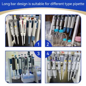 Plastic lab Pipette Rack Holder Stand Scientific Lab Linear Pipettor Holder Stand Bracket for Hanging 7-8 Laboratory Micropipette