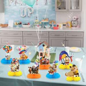 Generic 8PCS 𝑈𝑝 𝐼𝑛𝑠𝑝𝑖𝑟𝑒𝑑 Birthday Party Decorations Honeycomb Centerpiece, Cartoon Game Theme 3D Double Sided Party Table Decorations for Birthday Baby Shower Decorations ﻿