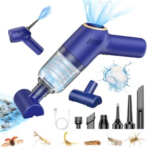 bug vacuum catcher and cordless handheld vacuum cleaner- insect catcher spider vacuum fly vacuum stink bug vacuum powerful tool for home and car, blue