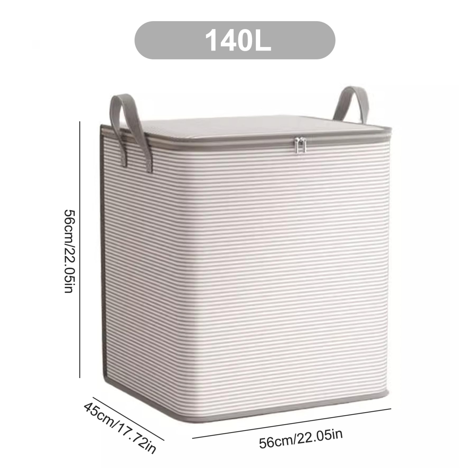 SWEETBIUTI Clothes Hamper Closet Organiser 140L Large Laundry Basket with Zip Cover ＆ Handles Foldable Blanket Organizer Storage Bag for Duvet Quilts Moving House.