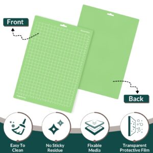 WISYOK 12x8.5 Inch Cutting Mats for Cricut Joy Xtra, 2 Pack Standard Grip Reusable Adhesive Cutting Mats for Crafts, Quilting, Sewing