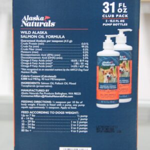 GENERIC WILD ALASKA, SALMON OIL FORMULA, FOOD TOPPER for DOGS, SUPPORTS BRAIN, SKIN and COAT HEALTH, 31 FL OZ