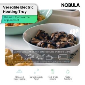 Electric Food Warming Mat by Nobula – Warming Tray for Kitchen & Office with 3 Adjustable Temperatures & Timers – Warming Pad for Countertops, Buffets, Parties – Perfect for Warming Coffee and Meals