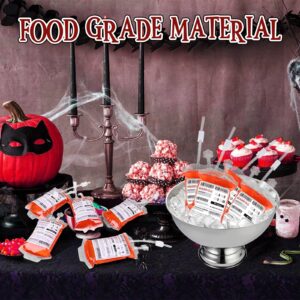 leconico Halloween Blood Bags for Drinks - 12pcs Halloween Blood Bags, 350ML Halloween IV Blood Bags, Blood Bags Drink Pouches for Halloween, Christmas, Vampire Themed Parties and Masquerade