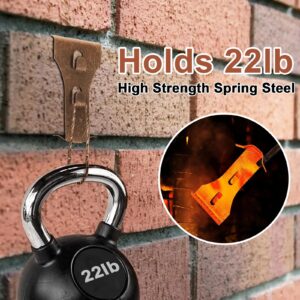 Wollibao XL Brick Wall Clips, Brick Hooks Brick Hangers for Hanging Outdoors No Drill, Fit 2.55 to 2.75 inch Wall Brick, 10 Pack