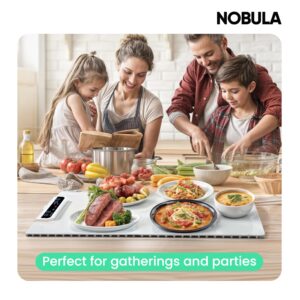 Electric Food Warming Mat by Nobula – Warming Tray for Kitchen & Office with 3 Adjustable Temperatures & Timers – Warming Pad for Countertops, Buffets, Parties – Perfect for Warming Coffee and Meals