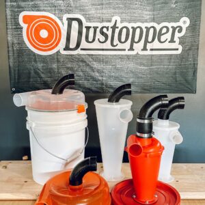 Single patented Dustopper High-Flow 90-Degree Sweep Elbow for 2-1/2" vacuum hoses, improves air flow of any system