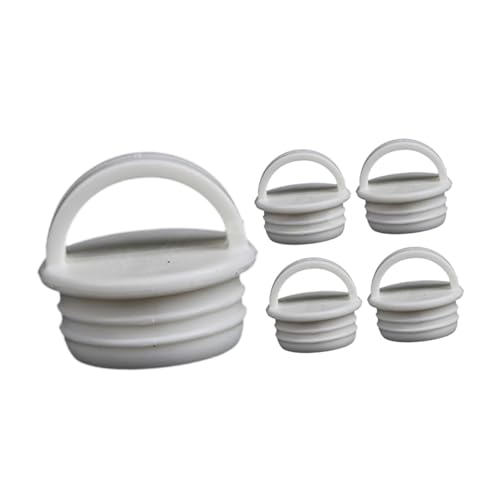 DimyFew 5X Mop Bucket Plug with Pull Ring Professional Replacement Sturdy Accessory Drain Plug Silicone Plug Stoppers for Laundry, 35x33.8mm