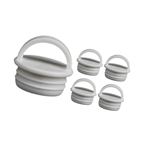 DimyFew 5X Mop Bucket Plug with Pull Ring Professional Replacement Sturdy Accessory Drain Plug Silicone Plug Stoppers for Laundry, 35x33.8mm