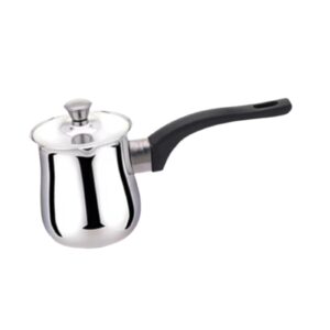 ieudns coffee pot milk warmer small saucepan, butter melting pan portable butter warmer pot stainless steel for home restaurant, 360ml