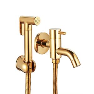 nbaayik handheld bidet sprayer kit,bidet sprayer kit for toilet,bidet sprayer for toilet black,bidet shower head,bidet shower kit,bidet sprayer kit,toilet sprayer set,gold c (golden b)