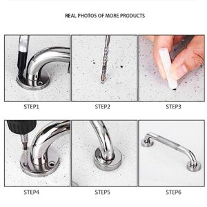 Stainless Steel Slip Shower Safety Support Handle Towel Rack for Bathroom Bathtub Kitchen Come with Mounted Screws