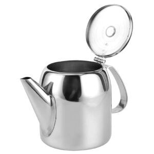 Tea Pot, Stainless Steel Teapot, 20oz Metal Tea Kettle Short Spout Tea Pot for Stovetop Home Kitchen Hotel Restaurant Camping