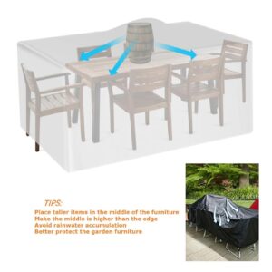 Patio Furniture Covers 45x37x24in /LxWxH Outdoor Furniture Covers Waterproof Covers for Outdoor Furniture General Purpose Sectional Sofa Set Covers, Rectangular Heavy Duty 420D for Deck, Lawn