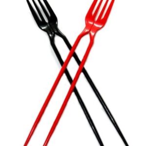 Fork Chopsticks In One, Chork 24 Count Pack Chopstick Fork Combo(Red 24 Pack)