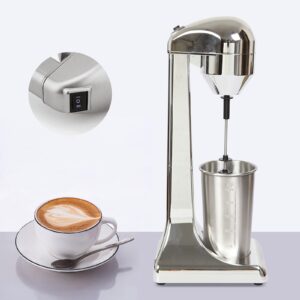 Milkshake Maker Electric Drink Mixer Stainless Steel Juice Mixer Speed Adjustable with Mixing Cup for Milk Tea Stores Restaurants