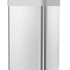 Arlopu 18.5 Gal Automatic Trash Can, 70L Stainless Steel Motion Sensor Garbage Bin, Touchless Brushed Wastebasket, W/Butterfly, Soft-Close Lid, for Living, Dinning Room, Kitchen (Silver)