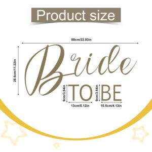 3pcs Bride to Be Decals, Creative Wedding Shower Decorations Adorable Bridal Shower Sticker Engagement Party Decoration for Wall Door Balloon Arch Backdrop