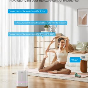 GoveeLife Smart Humidifier for Bedroom Large Room, 4.5L Cool Mist Top-Fill Humidifiers with Scent Diffuser & Night Light, Voice & App Control, Dual 360° Rotation Nozzles, Handle Design, Auto Shut Off