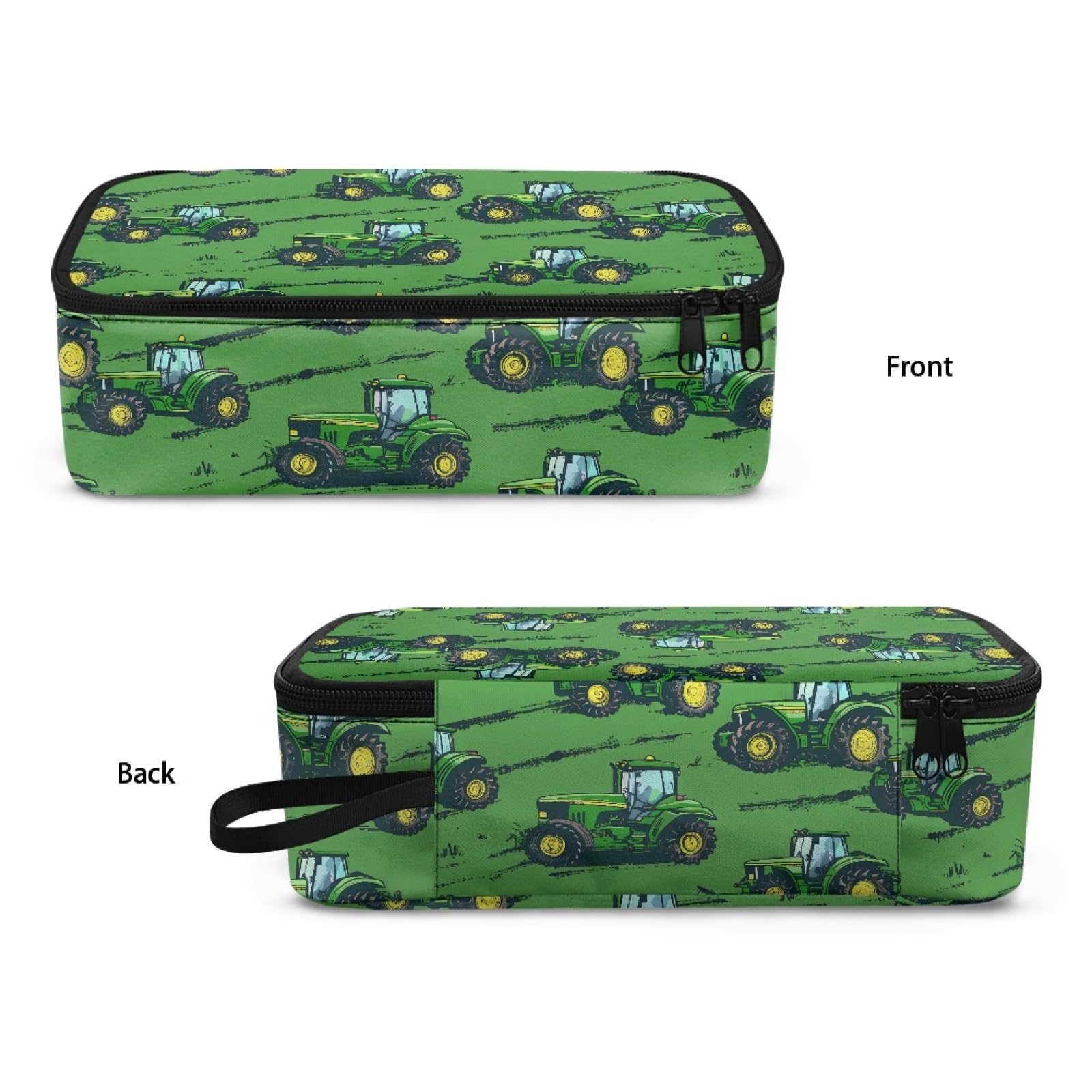 AQYAPTOIY Boys Pencil Pouch Cartoon Tractor Pencil Case for Kids Large Capacity Pencil Container for 3-16 Years Children Pencil Bag with Double Zipper Pen Box for Students Back to School Gifts