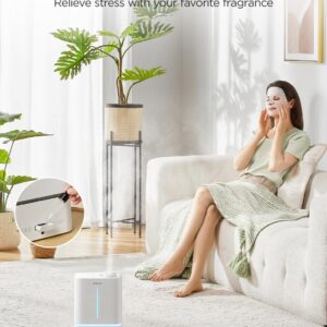 GoveeLife Smart Humidifier for Bedroom Large Room, 4.5L Cool Mist Top-Fill Humidifiers with Scent Diffuser & Night Light, Voice & App Control, Dual 360° Rotation Nozzles, Handle Design, Auto Shut Off