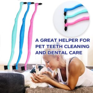 QWloog Magzipo 6 Pcs Dual Sided Cat Toothbrush,Cat Dental Care Tooth Cleaning Supplies for Kitten,Cats