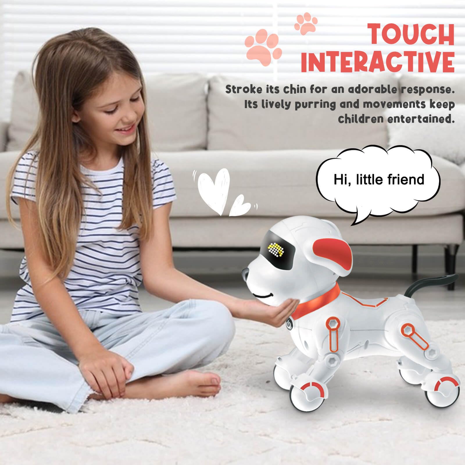 Dolanus Robot Dog for Kids 8-12, Remote Control Smart Robotic Pets That Acts Like a Real Dogs Touch Interactive Walking Talking Barking Toys for Girls Boys Toddler, Gifts for 4 5 6 7 8 12 Years Old